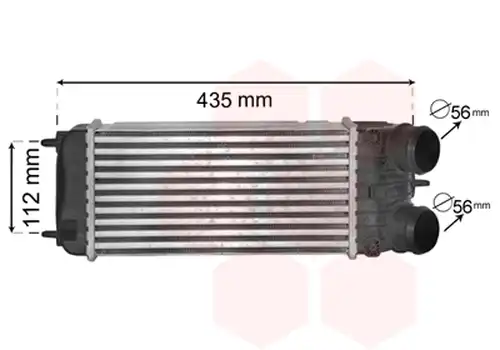 интеркулер (охладител за въздуха на турбината) VAN WEZEL 40004353