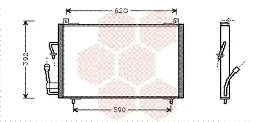 кондензатор, климатизация VAN WEZEL 40005182