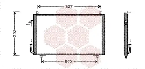 кондензатор, климатизация VAN WEZEL 40005192