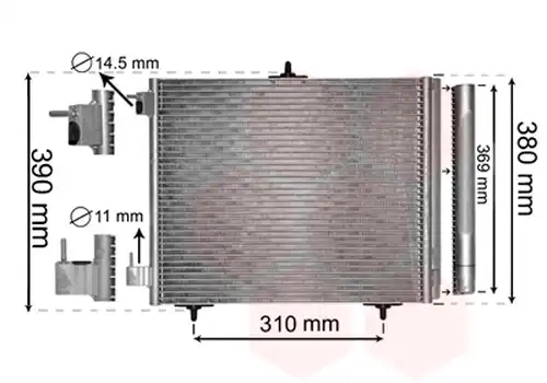 кондензатор, климатизация VAN WEZEL 40005295