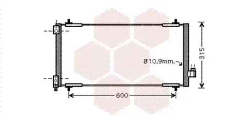 кондензатор, климатизация VAN WEZEL 40005301