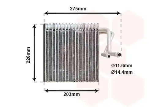 изпарител, климатична система VAN WEZEL 4000V287