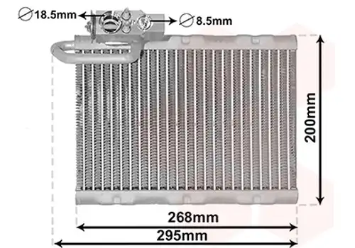 изпарител, климатична система VAN WEZEL 4000V405