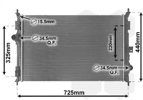 воден радиатор VAN WEZEL 40012386