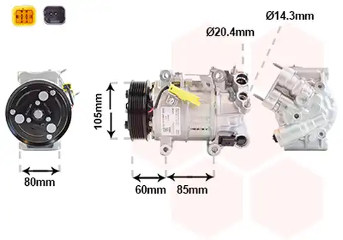 компресор за климатик VAN WEZEL 4001K701