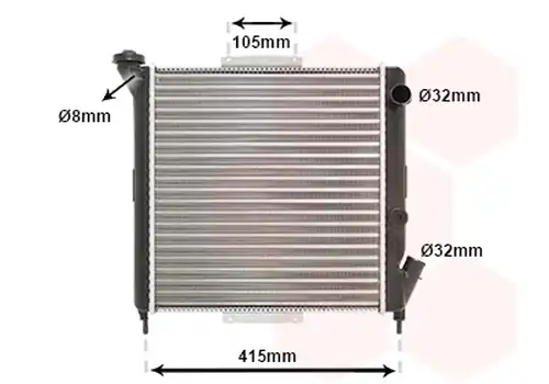 воден радиатор VAN WEZEL 43002063