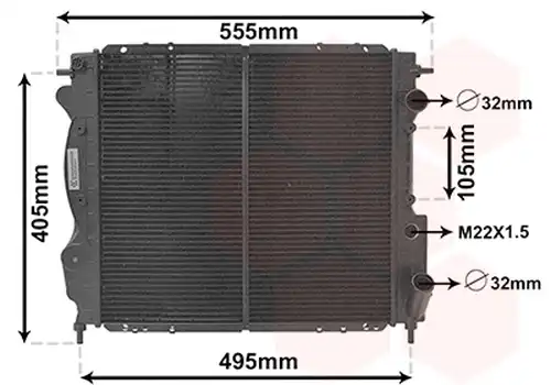 воден радиатор VAN WEZEL 43002130