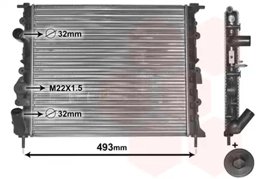 воден радиатор VAN WEZEL 43002197