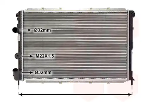 воден радиатор VAN WEZEL 43002199