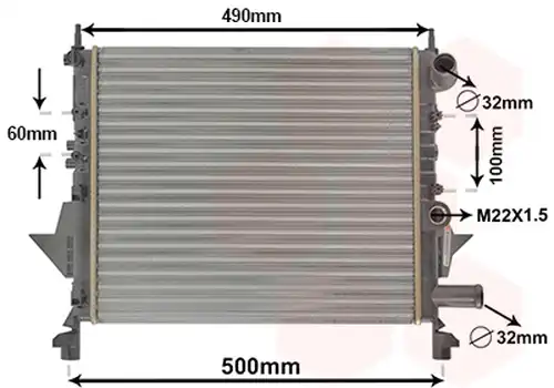 воден радиатор VAN WEZEL 43002206