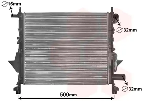 воден радиатор VAN WEZEL 43002217