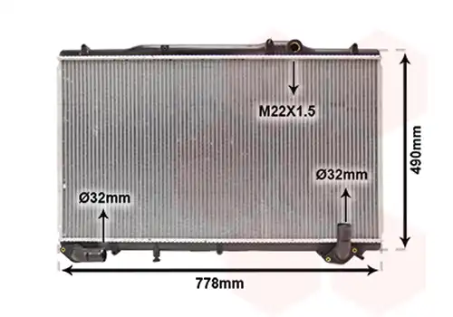 воден радиатор VAN WEZEL 43002240