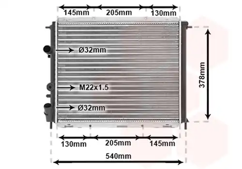 воден радиатор VAN WEZEL 43002258