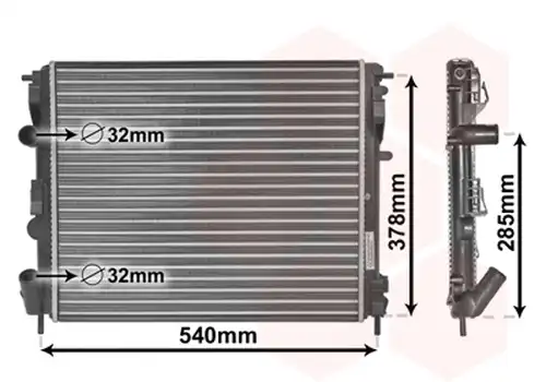 воден радиатор VAN WEZEL 43002269