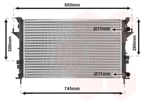 воден радиатор VAN WEZEL 43002290