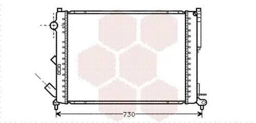 воден радиатор VAN WEZEL 43002301