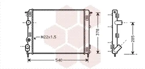 воден радиатор VAN WEZEL 43002302