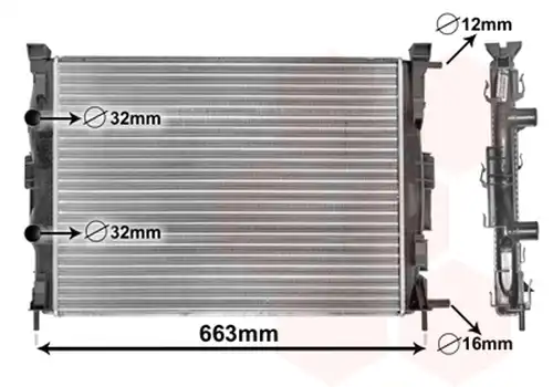 воден радиатор VAN WEZEL 43002307