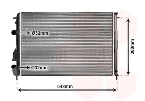 воден радиатор VAN WEZEL 43002312