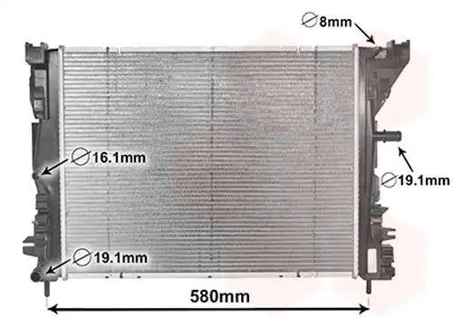 воден радиатор VAN WEZEL 43002608