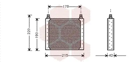 маслен радиатор, двигателно масло VAN WEZEL 43003146