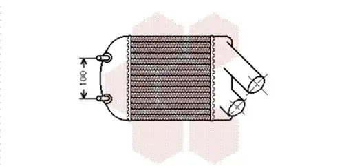 интеркулер (охладител за въздуха на турбината) VAN WEZEL 43004222