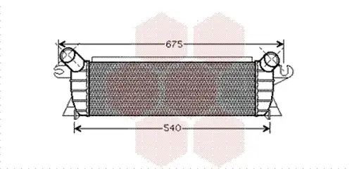 интеркулер (охладител за въздуха на турбината) VAN WEZEL 43004351