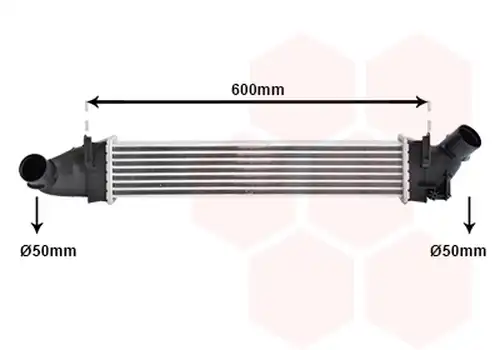 интеркулер (охладител за въздуха на турбината) VAN WEZEL 43004496