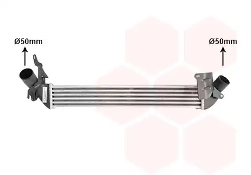 интеркулер (охладител за въздуха на турбината) VAN WEZEL 43004641