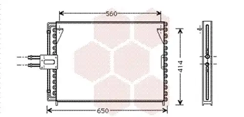 кондензатор, климатизация VAN WEZEL 43005189