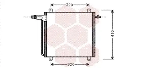 кондензатор, климатизация VAN WEZEL 43005200