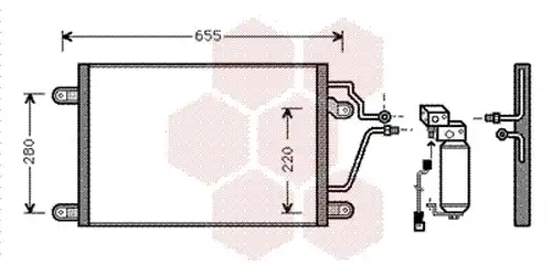 кондензатор, климатизация VAN WEZEL 43005211