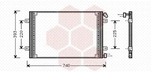 кондензатор, климатизация VAN WEZEL 43005234