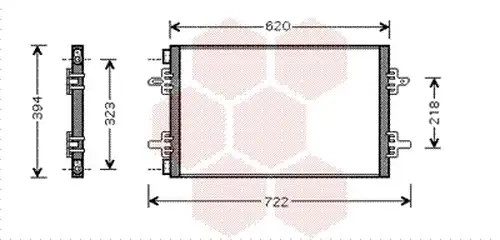 кондензатор, климатизация VAN WEZEL 43005294