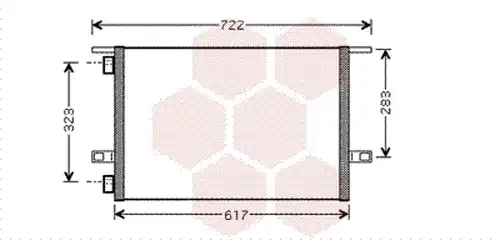 кондензатор, климатизация VAN WEZEL 43005304