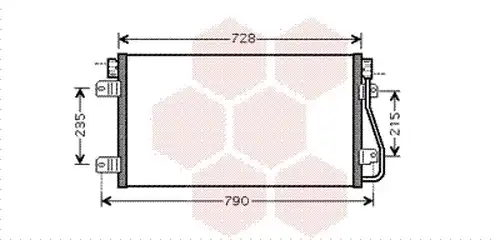 кондензатор, климатизация VAN WEZEL 43005348