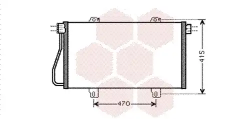 кондензатор, климатизация VAN WEZEL 43005352