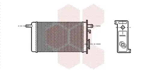 топлообменник, отопление на вътрешното пространство VAN WEZEL 43006096