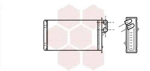 топлообменник, отопление на вътрешното пространство VAN WEZEL 43006161