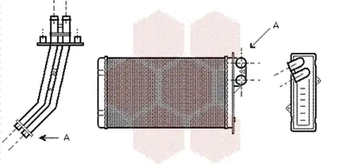 топлообменник, отопление на вътрешното пространство VAN WEZEL 43006170