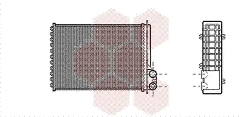 топлообменник, отопление на вътрешното пространство VAN WEZEL 43006205