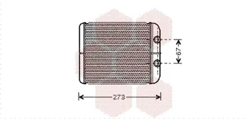 топлообменник, отопление на вътрешното пространство VAN WEZEL 43006343