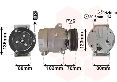 компресор за климатик VAN WEZEL 4300K069