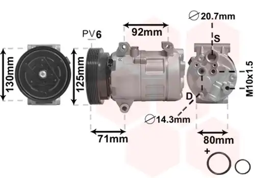 компресор за климатик VAN WEZEL 4300K103