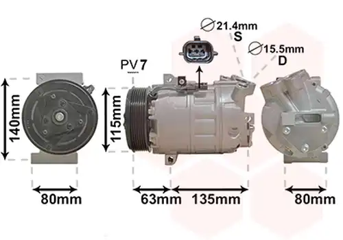 компресор за климатик VAN WEZEL 4300K486