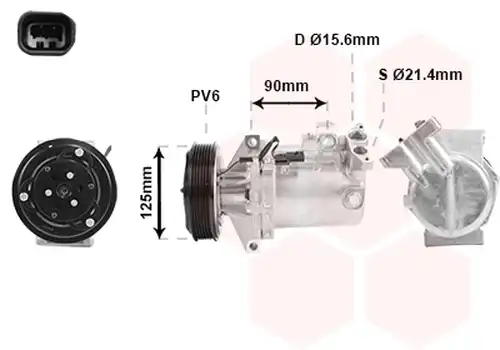 компресор за климатик VAN WEZEL 4300K495