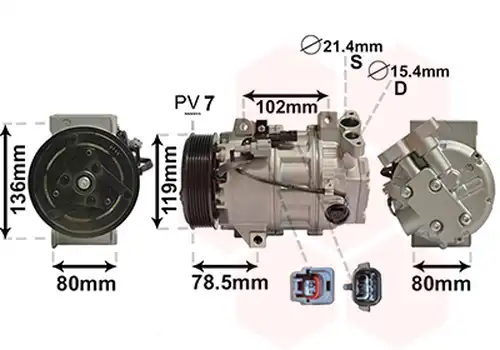 компресор за климатик VAN WEZEL 4300K620