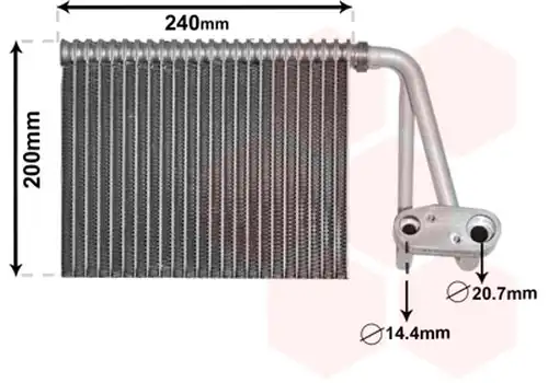 изпарител, климатична система VAN WEZEL 4300V566