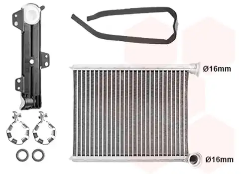 топлообменник, отопление на вътрешното пространство VAN WEZEL 43016700