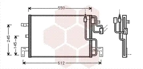 кондензатор, климатизация VAN WEZEL 47005032